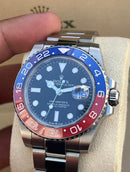 Relógio Rolex Masculino Linha Premium Modelo Gmt-Master II Batman Automático Pulseira De Aço Inoxidável Oyster 904l