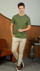 Camiseta Gola Henley