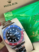 Relógio Rolex Masculino Linha Premium Modelo Gmt-Master II Batman Automático Pulseira De Aço Inoxidável Oyster 904l