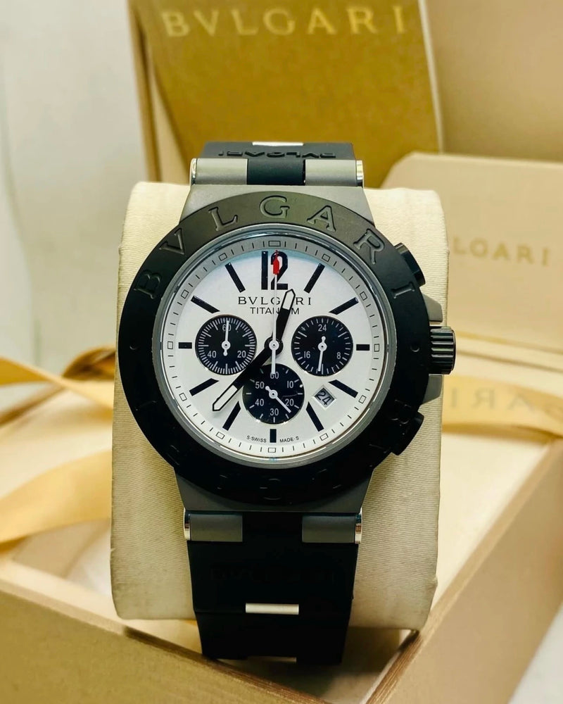 Relógio Bvlgari Diagono Titanium Pulseira em Couro Automatic