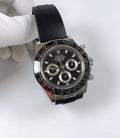 Relógio Rolex Masculino Linha Premium Daytona Automático Pulseira De Borracha Oyster Flex A Prova D’água 40m