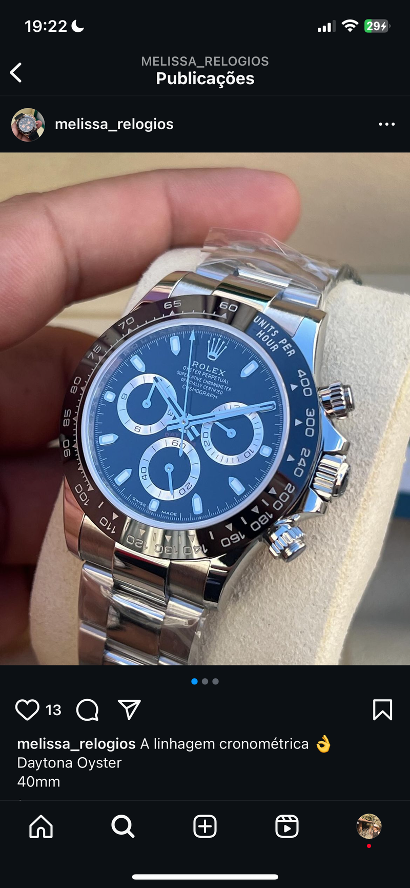 Relógio Rolex Daytona Oyster