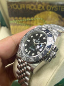 Relógio R GMT Automático Preto A Prova dágua Aço inoxidável Masculino