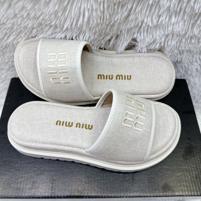 Chinelo Slide Miu Miu