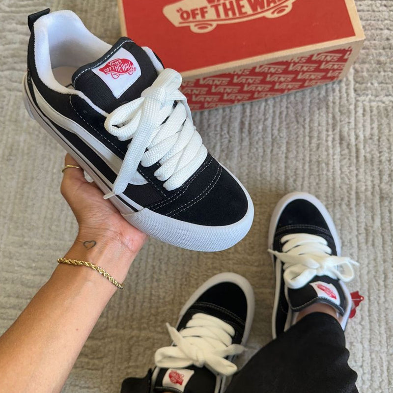 Vans Knu Skool Preto Tenis Feminino Da Vans Tênis Casual Vans