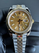 Relógio Masculino Automático Date-Just Pulseira Jubileu Fundo verde