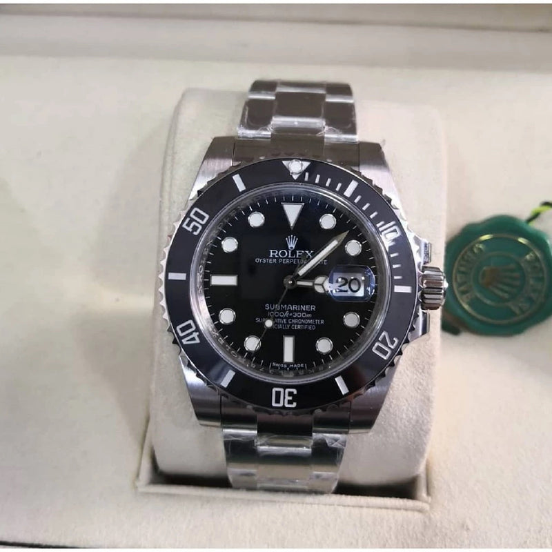 Relógio Rolex Masculino Linha Premium Submariner Automático Pulseira De Aço Oyster 904l A Prova D’água 40m