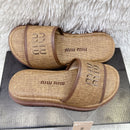 Chinelo Slide Miu Miu