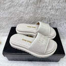 Chinelo Slide Miu Miu