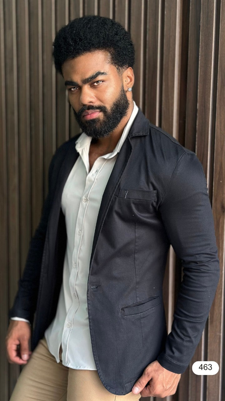 Blazer Zikani / Zip Off Slim Fit Preto Ref 436