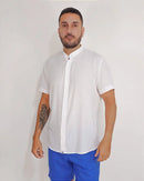 CAMISA DE VISCOLINHO GOLA PADRE - Produto Original