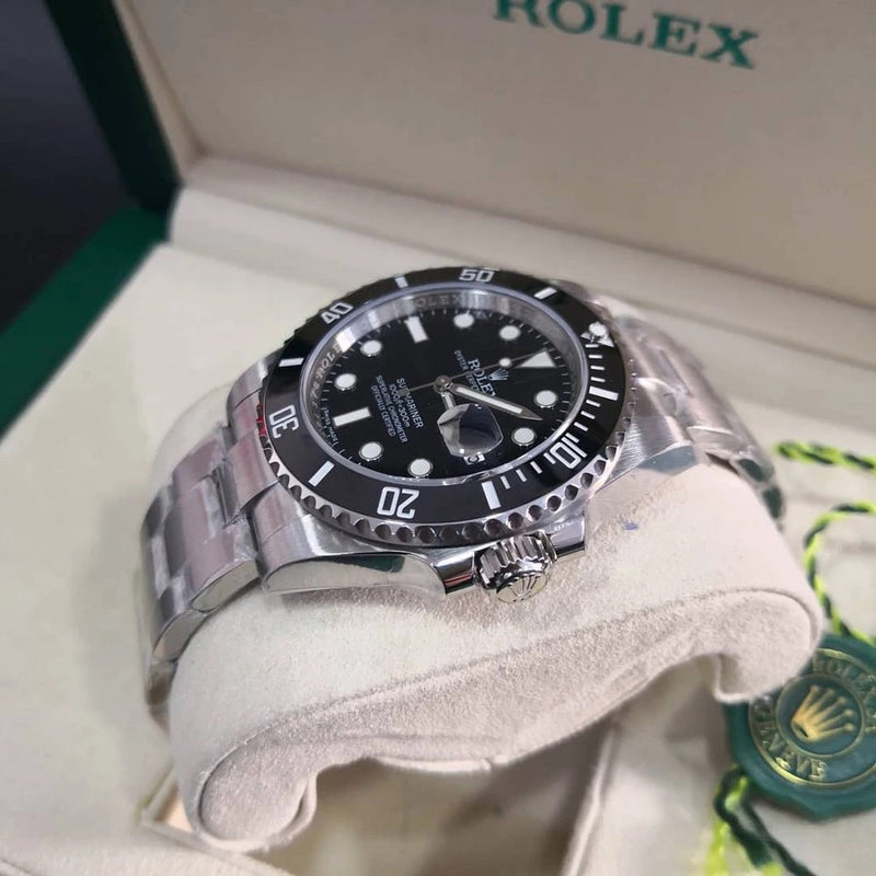 Relógio Rolex Masculino Linha Premium Submariner Automático Pulseira De Aço Oyster 904l A Prova D’água 40m