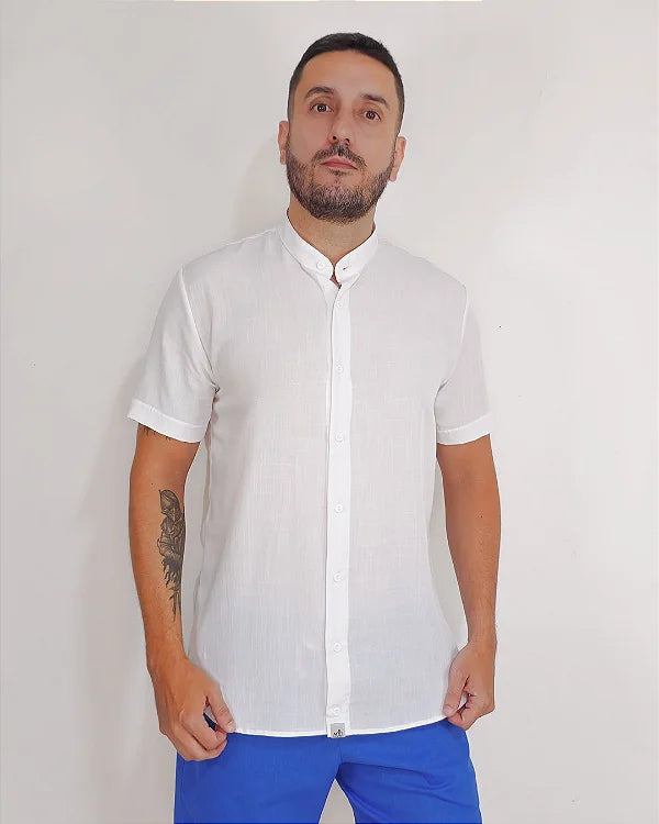 CAMISA DE VISCOLINHO GOLA PADRE - Produto Original