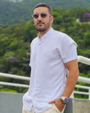 CAMISA DE VISCOLINHO GOLA PADRE - Produto Original