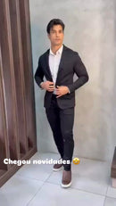 Blazer Zikani / Zip Off Slim Fit Preto Ref 436