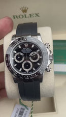 Relógio Rolex Masculino Linha Premium Daytona Automático Pulseira De Borracha Oyster Flex A Prova D’água 40m