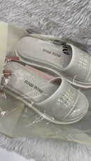 Chinelo Slide Miu Miu